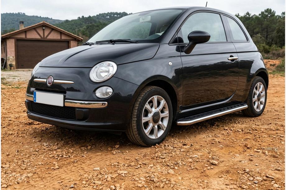 Fiat 500/500L 2013-2022 Praguri Laterale Maydos V1 (2 buc, Aluminiu si Otel Inoxidabil) Image