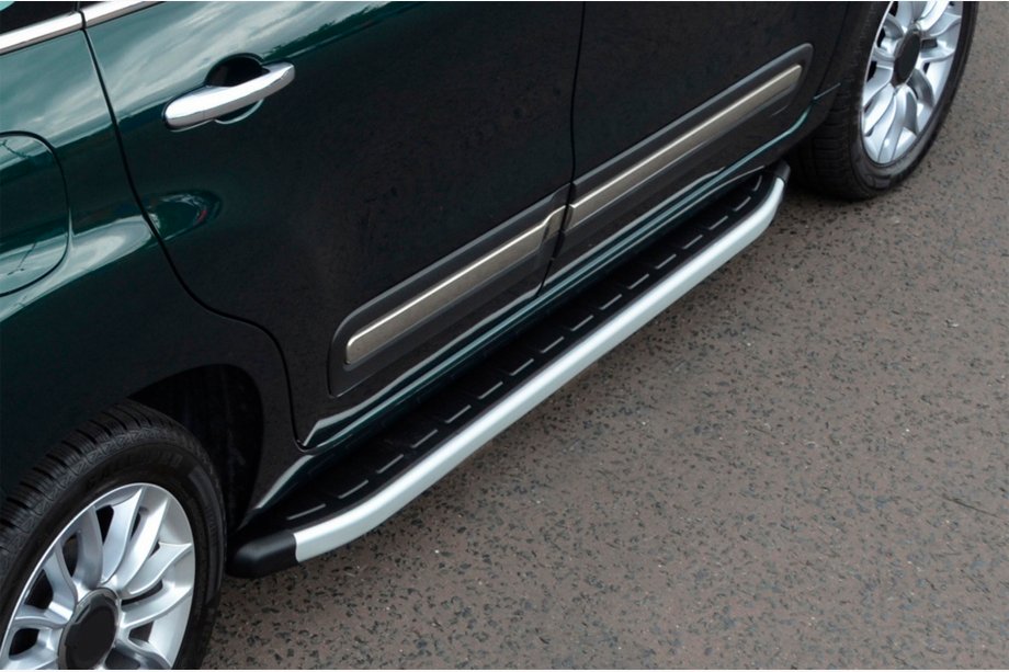 Fiat 500/500L 2013-2022 Praguri Laterale Fullmond (2 buc, Aluminiu) Image