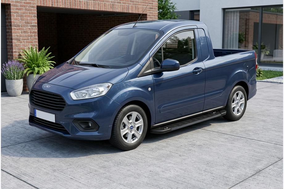 Ford Courier 2014-2023 Praguri Laterale RedLine Black (2 buc, Aluminiu) Image
