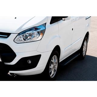 Praguri Laterale Allmond Black (2 buc, Aluminiu) Ford Custom 2013-2022 foto 1