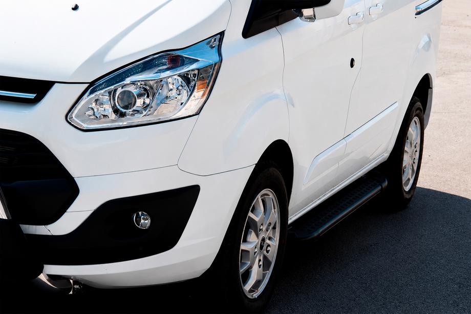 Ford Custom 2013-2022 Praguri Laterale Allmond Black (2 buc, Aluminiu) Image