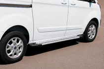 Ford Custom 2013-2022 Praguri Laterale Line (2 buc, Aluminiu) Ampatament Lung foto 1