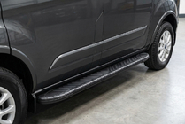 Ford Custom 2013-2022 Praguri Laterale Bosphorus Black (2 buc, Aluminiu) foto 1