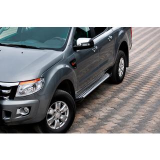 Praguri Laterale Allmond Grey (2 buc, Aluminiu) Ford Ranger 2011–2022 foto 1