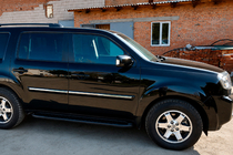 Honda Pilot 2008-2015 Praguri Laterale Allmond Black (2 buc, Aluminiu) foto 3