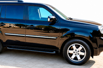 Honda Pilot 2008-2015 Praguri Laterale Allmond Black (2 buc, Aluminiu) foto 1