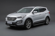 Hyundai Santa Fe 3 2012-2018 Praguri Laterale Bosphorus Black (2 buc, Aluminiu) foto 1