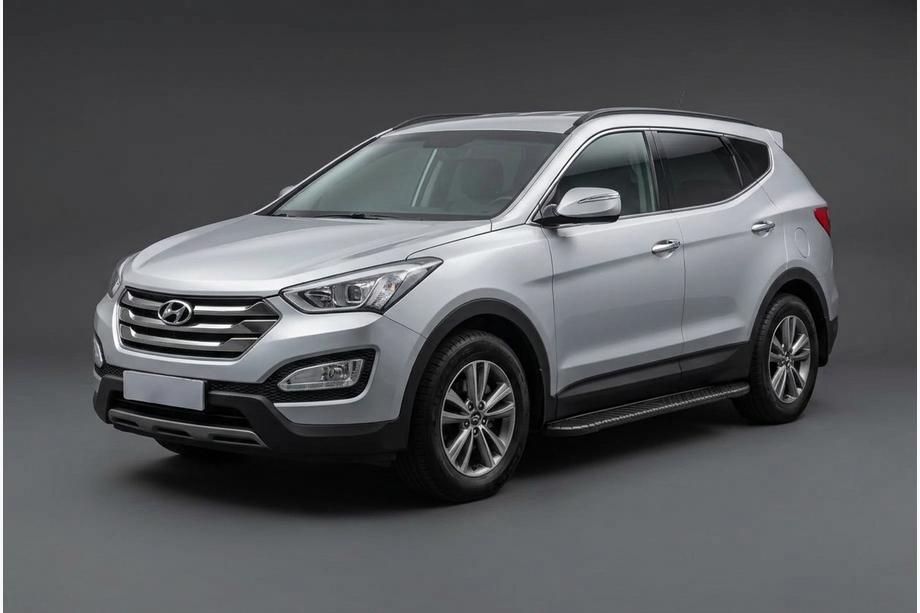 Hyundai Santa Fe 3 2012-2018 Praguri Laterale Bosphorus Black (2 buc, Aluminiu) Image