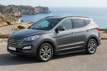 Hyundai Santa Fe 3 2012-2018 Praguri Laterale RedLine Black (2 buc, Aluminiu) foto 1