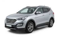 Hyundai Santa Fe 3 2012-2018 Praguri Laterale Rainbow (2 buc, Aluminiu) foto 1