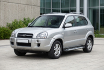 Hyundai Tucson JM 2004- Praguri Laterale Sunrise (2 buc, Aluminiu) foto 1