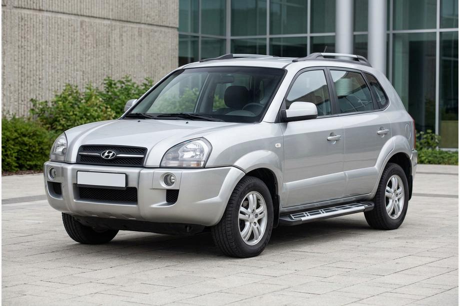 Hyundai Tucson JM 2004- Praguri Laterale Sunrise (2 buc, Aluminiu) Image
