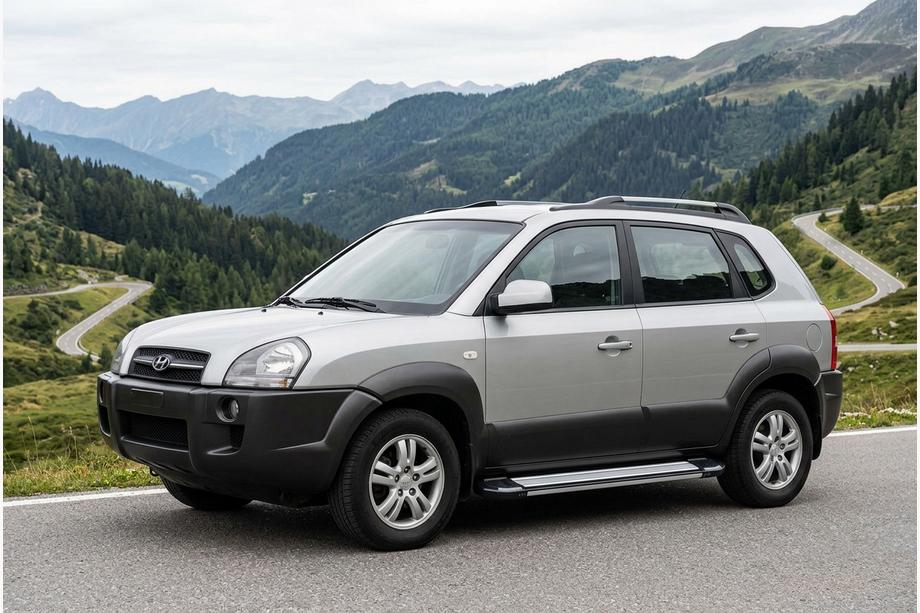 Hyundai Tucson JM 2004- Praguri Laterale Rainbow (2 buc, Aluminiu) Image