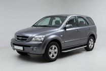 Kia Sorento I BL 2002-2009 Praguri Laterale Tayga Grey (2 buc, Aluminiu) foto 1