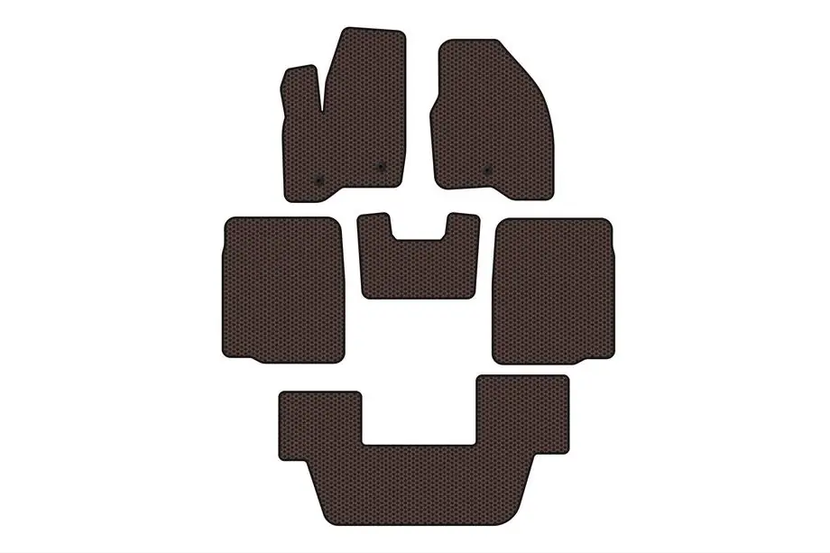 Ford Explorer 2011-2019 Covorase cauciuc Carsuit (3 randuri, 2011-2015, maro) Foto 1