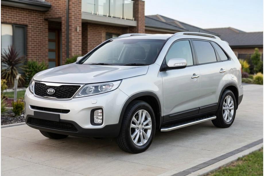 Kia Sorento II XM 2009-2014 Praguri Laterale Maydos V1 (2 buc, Aluminiu si Otel Inoxidabil) Image