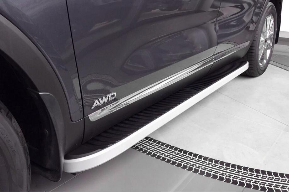 Kia Sorento II XM 2009-2014 Praguri Laterale Tayga Grey (2 buc, Aluminiu) Image