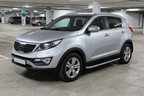 Kia Sportage 2010-2015 Praguri Laterale Tayga Grey (2 buc, Aluminiu) foto 1