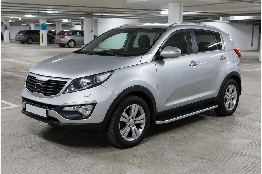 Kia Sportage 2010-2015 Praguri Laterale Tayga Grey (2 buc, Aluminiu) Image