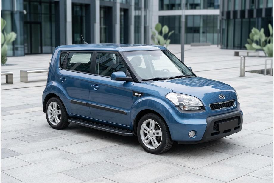 Kia Soul I 2008-2013 Praguri Laterale Bosphorus Black (2 buc, Aluminiu) Image