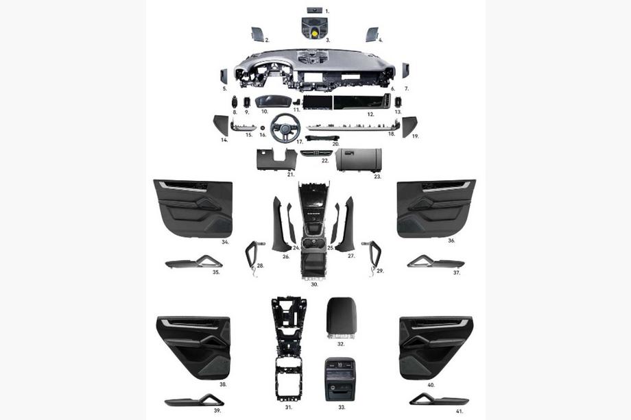 Porsche Cayenne 2010-2017 Kit upgrade interior pentru 2023+ Image