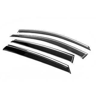 Deflectoare geamuri cu ornament cromat Niken Luxury (4 buc) foto 2