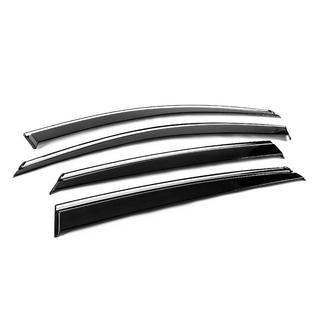 Deflectoare geamuri cu ornament cromat Niken Luxury (4 buc) foto 3