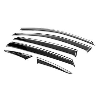Deflectoare geamuri cu ornament cromat Niken Luxury (6 buc) foto 2