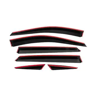 Deflectoare geamuri cu ornament cromat Niken Luxury (6 buc) foto 4