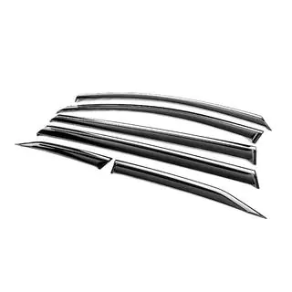 Deflectoare geamuri cu ornament cromat Niken Luxury (6 buc) foto 2