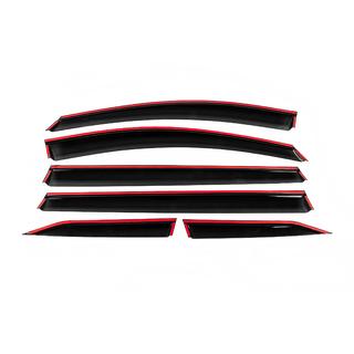 Deflectoare geamuri cu ornament cromat Niken Luxury (6 buc) foto 4