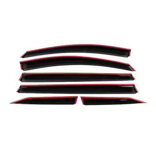 Deflectoare geamuri cu ornament cromat Niken Luxury (6 buc) foto 4