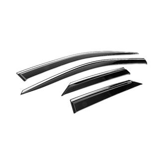 Deflectoare geamuri cu ornament cromat Niken Luxury (4 buc) foto 3