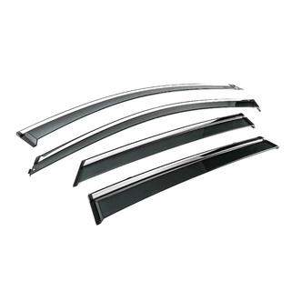 Deflectoare geamuri cu ornament cromat Niken Luxury (4 buc) foto 3