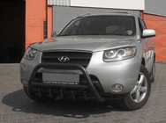 Hyundai Santa Fe 2 2006-2012 Bull Bar WT003 Negru (Otel Inoxidabil) foto 3