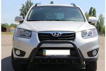 Hyundai Santa Fe 2 2006-2012 Bull Bar WT003 Negru (Otel Inoxidabil) foto 1