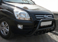 Kia Sportage 2004-2010 Bull Bar WT003 Negru (Otel Inoxidabil) foto 5