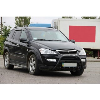 Bull Bar WT004 Negru (Otel Inoxidabil) SsangYong Action 2005-2018 foto 3