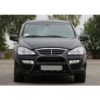 Bull Bar WT004 Negru (Otel Inoxidabil) SsangYong Action 2005-2018 foto 2