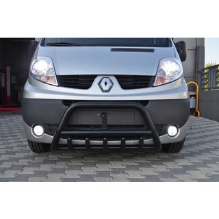 Bull Bar WT003 Negru (Otel Inoxidabil) Nissan Primastar 2002-2014 foto 1