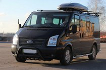 Ford Transit 2000–2014 Bull Bar WT003 Negru (2006-2014, Otel Inoxidabil) foto 4