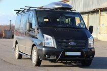 Ford Transit 2000–2014 Bull Bar WT003 Negru (2006-2014, Otel Inoxidabil) foto 1