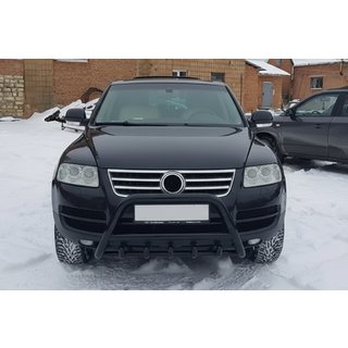 Bullbar WT003 Black Special (Otel Inoxidabil) Volkswagen Touareg 2002–2010 foto 1