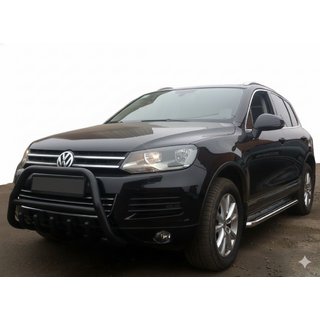 Bullbar WT003 Negru Inox Volkswagen Touareg 2010-2018 foto 3