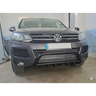 Bullbar WT003 Negru Inox Volkswagen Touareg 2010-2018 foto 4
