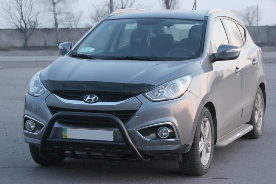 Hyundai IX-35 2010-2015 Bara Fata WT003 Negru (Otel Inoxidabil) Image