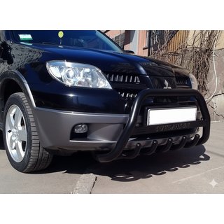 Bull Bar WT004 Negru (Otel Inoxidabil) Mitsubishi Outlander 2001-2006 foto 3