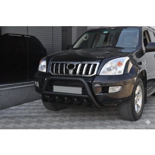 Bullbar jos WT003 Negru (Otel inoxidabil) Toyota Land Cruiser Prado 120 2002-2009 foto 1