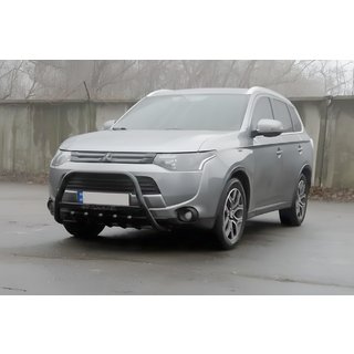 Bull Bar WT004 Negru (Otel Inoxidabil) Mitsubishi Outlander 2012-2021 foto 4