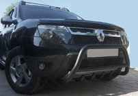 Renault Duster 2008–2017 Bullbar fara inscriptie WT003 Negru (inox) foto 3